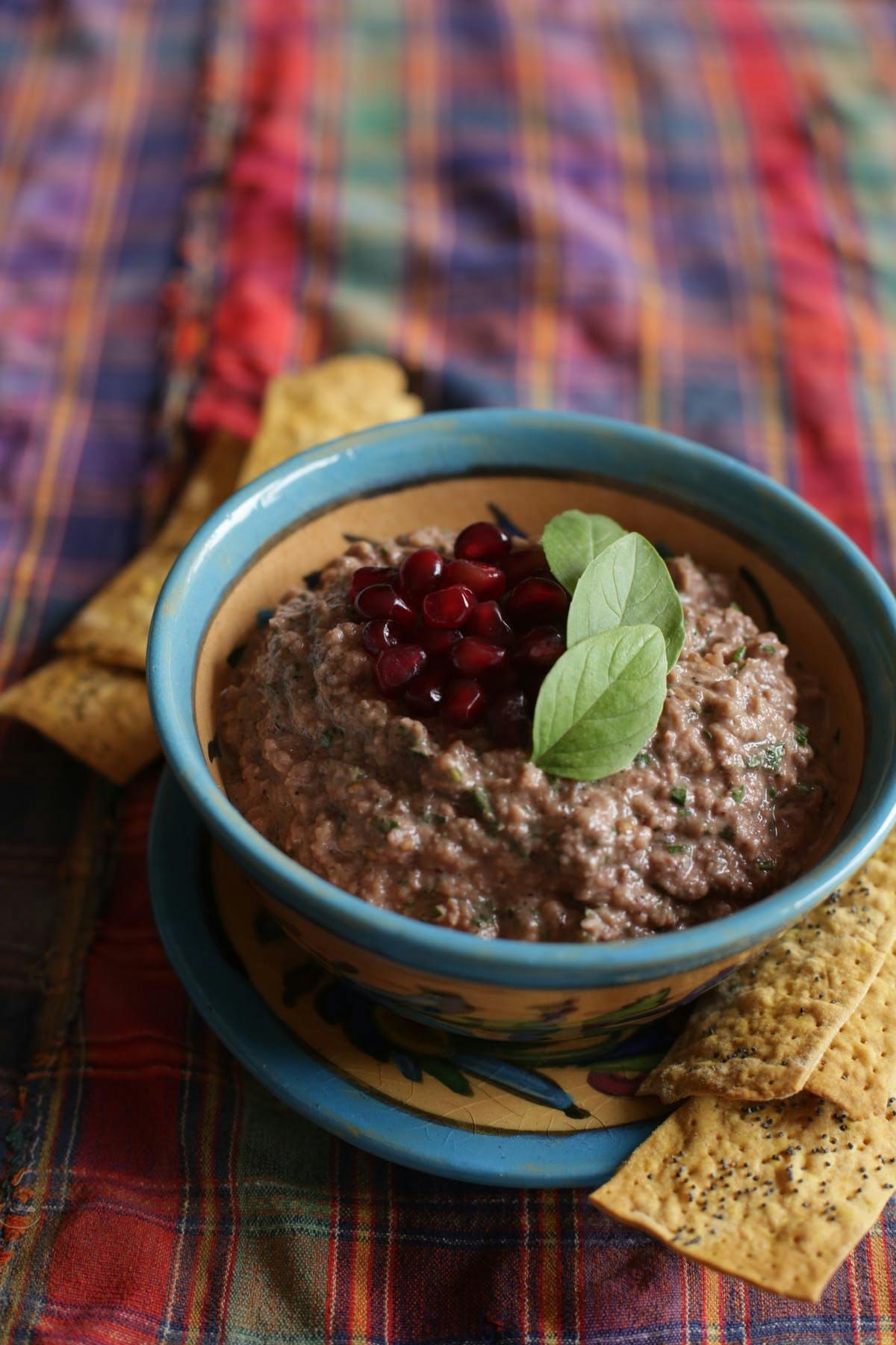 a bowl of food on a plate