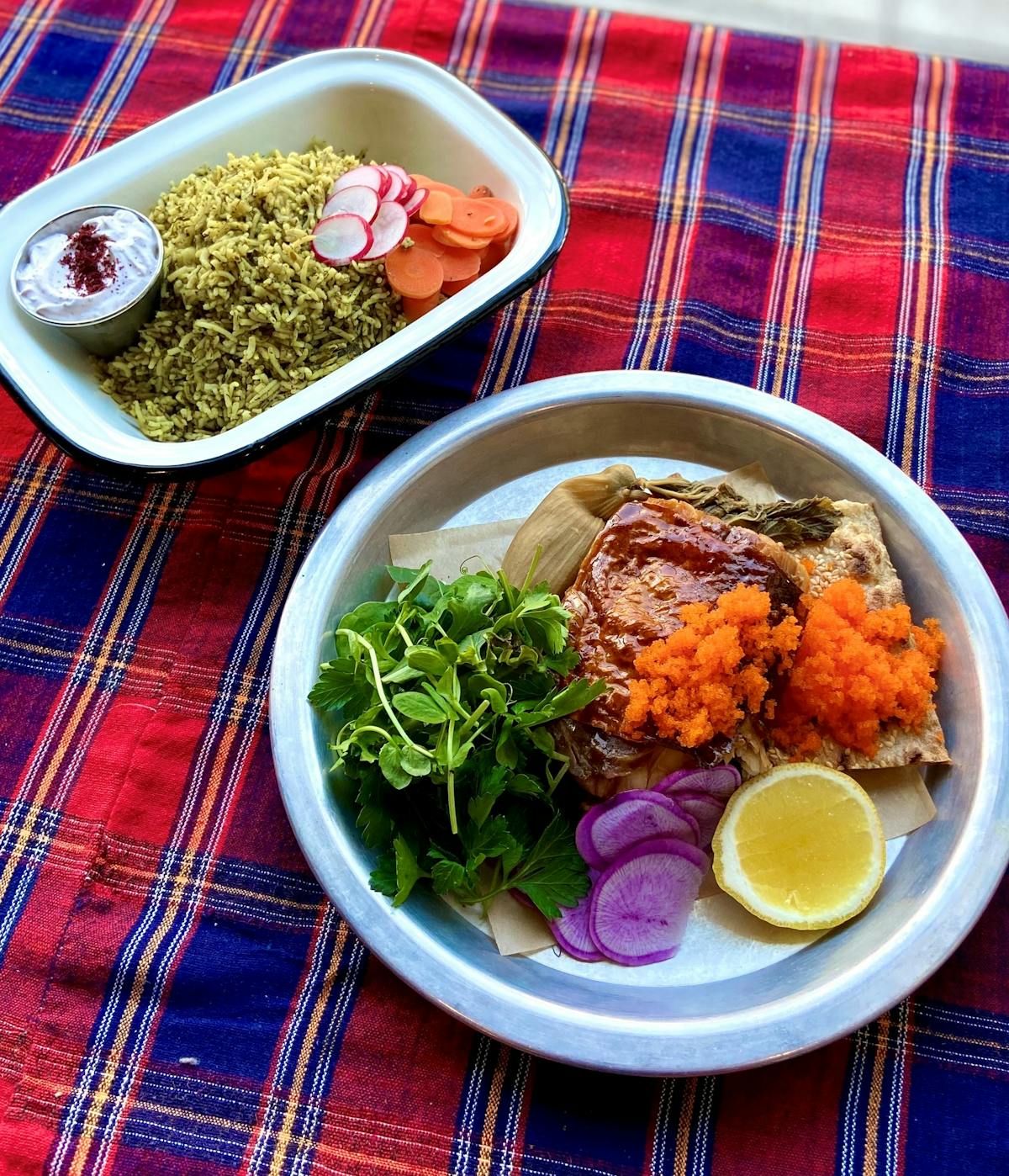 a bowl of food on a plate