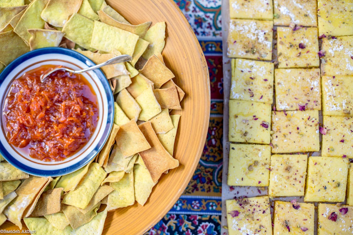 a plate of food on a table