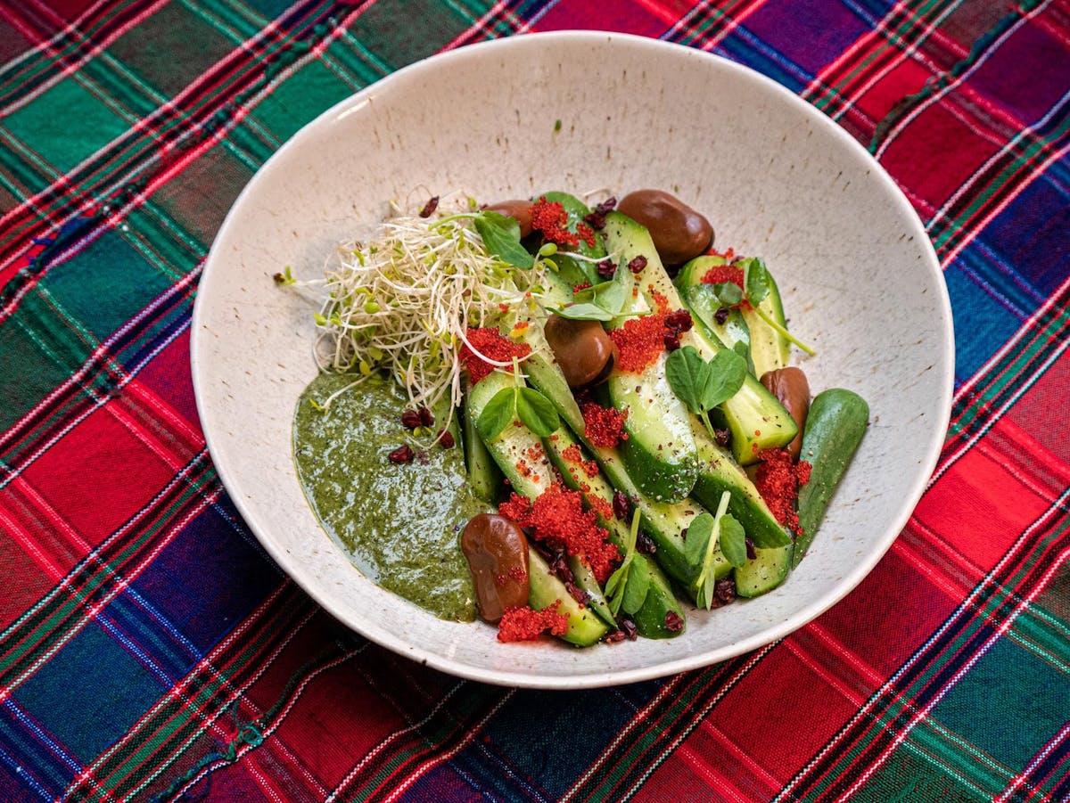 a bowl of food on a plate