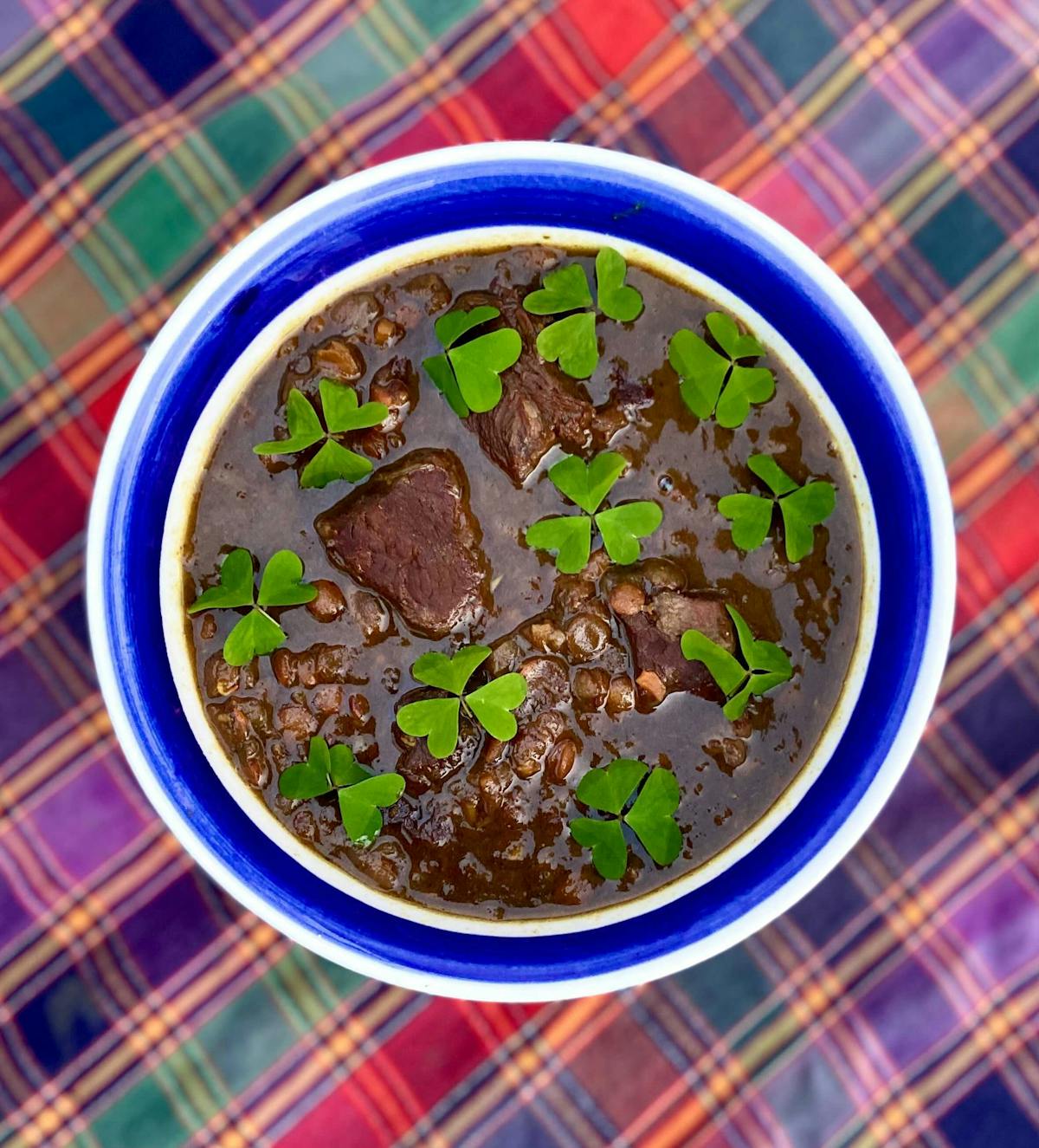 a close up of a bowl of food on a plate