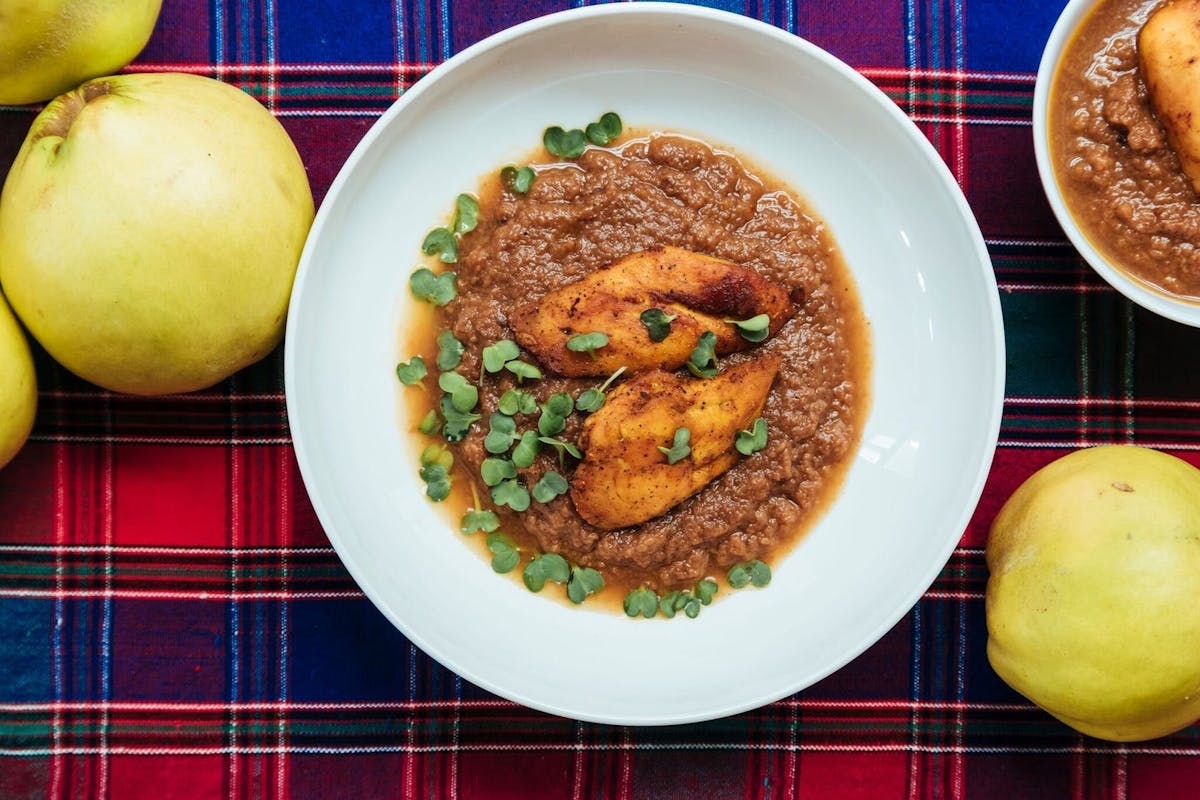 a bowl of food on a plate