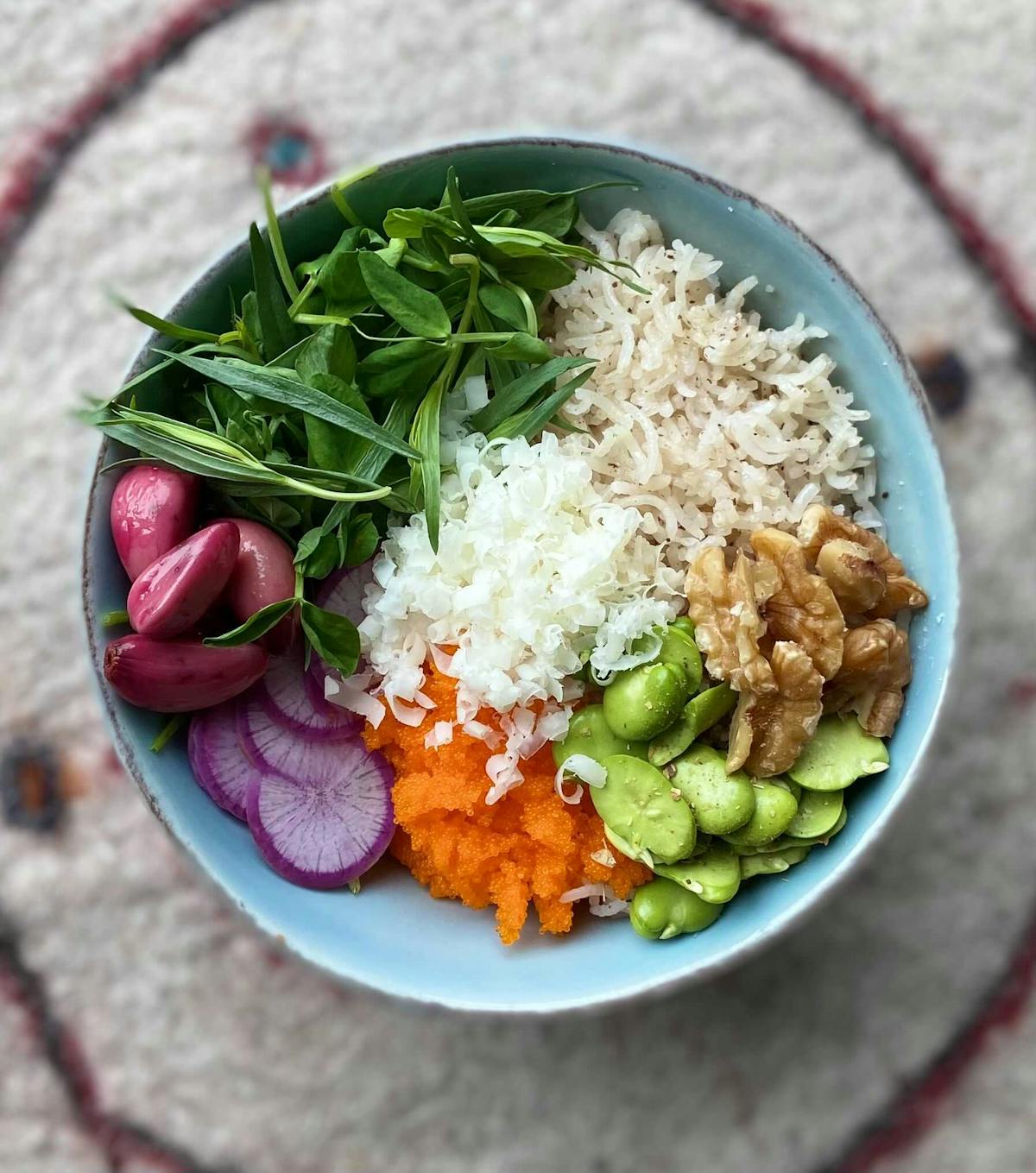 a plate of food with broccoli