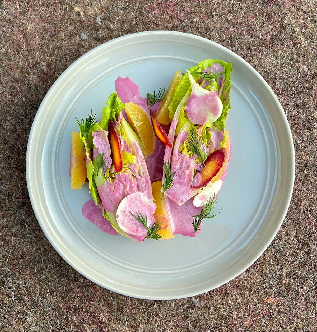 a plate of food on a table