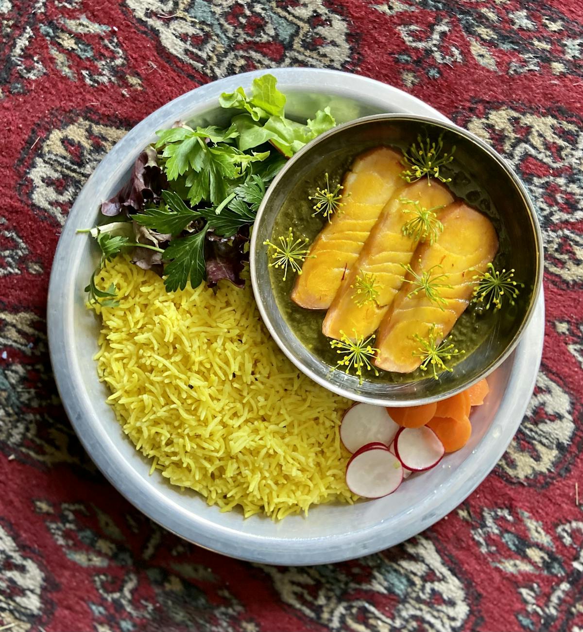 a bowl of food on a plate