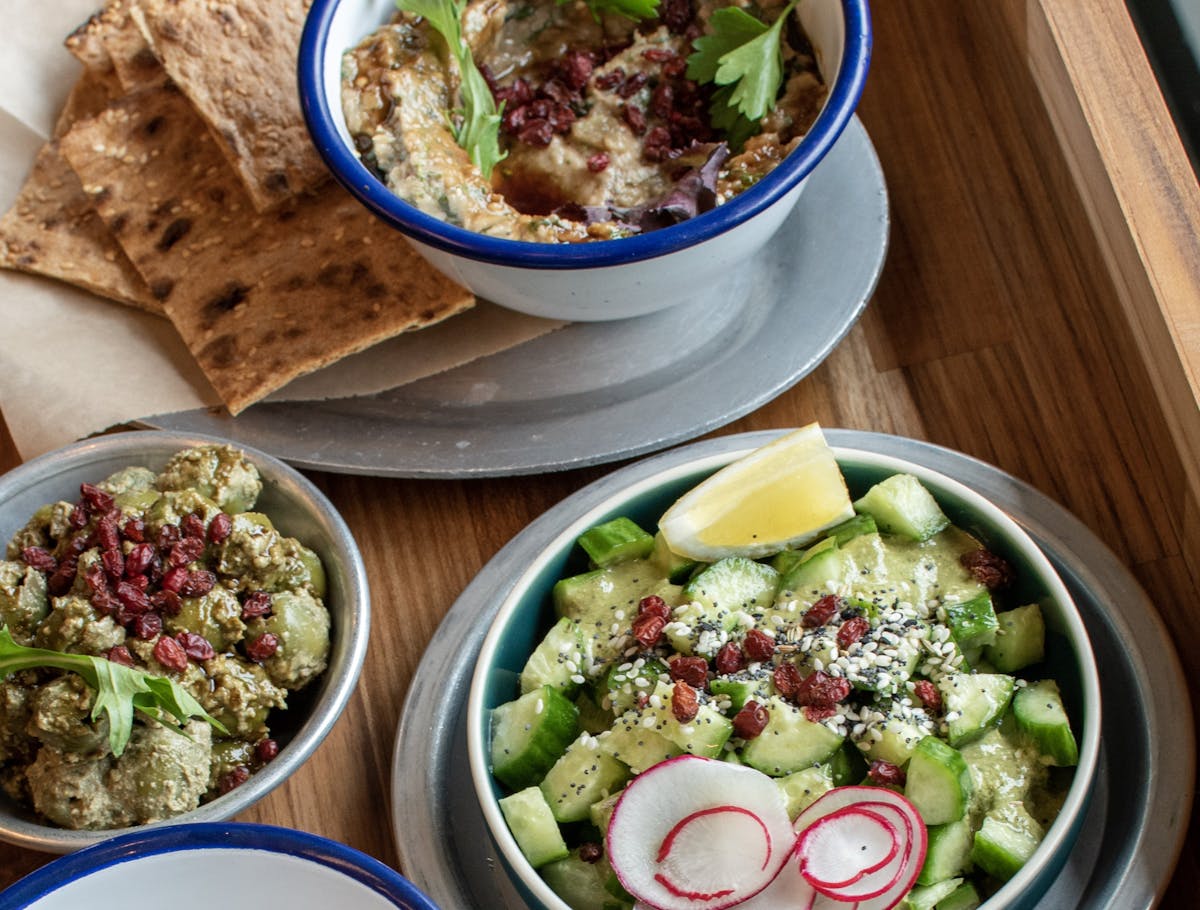 a bowl of food on a table