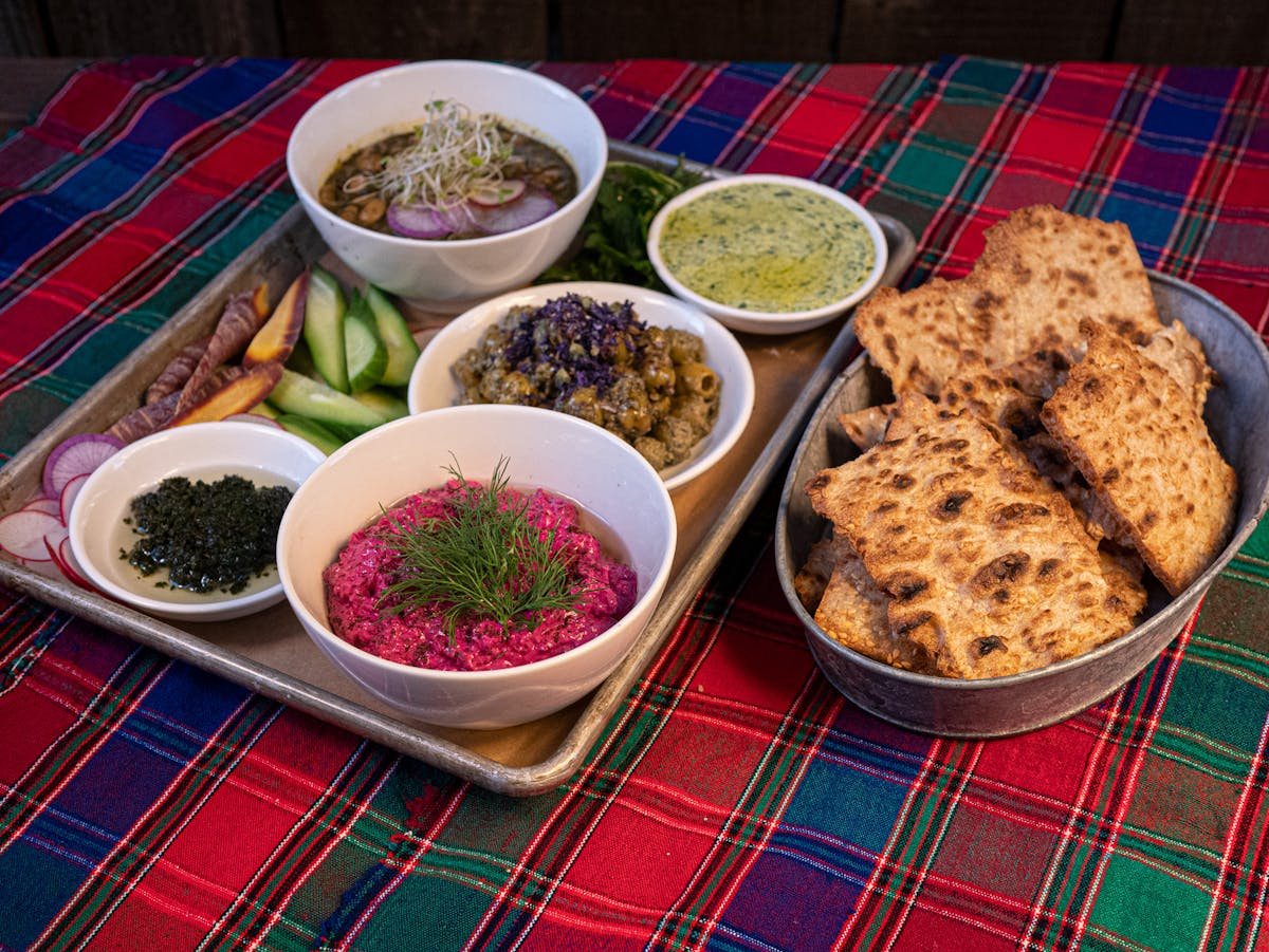 a bowl of food on a table