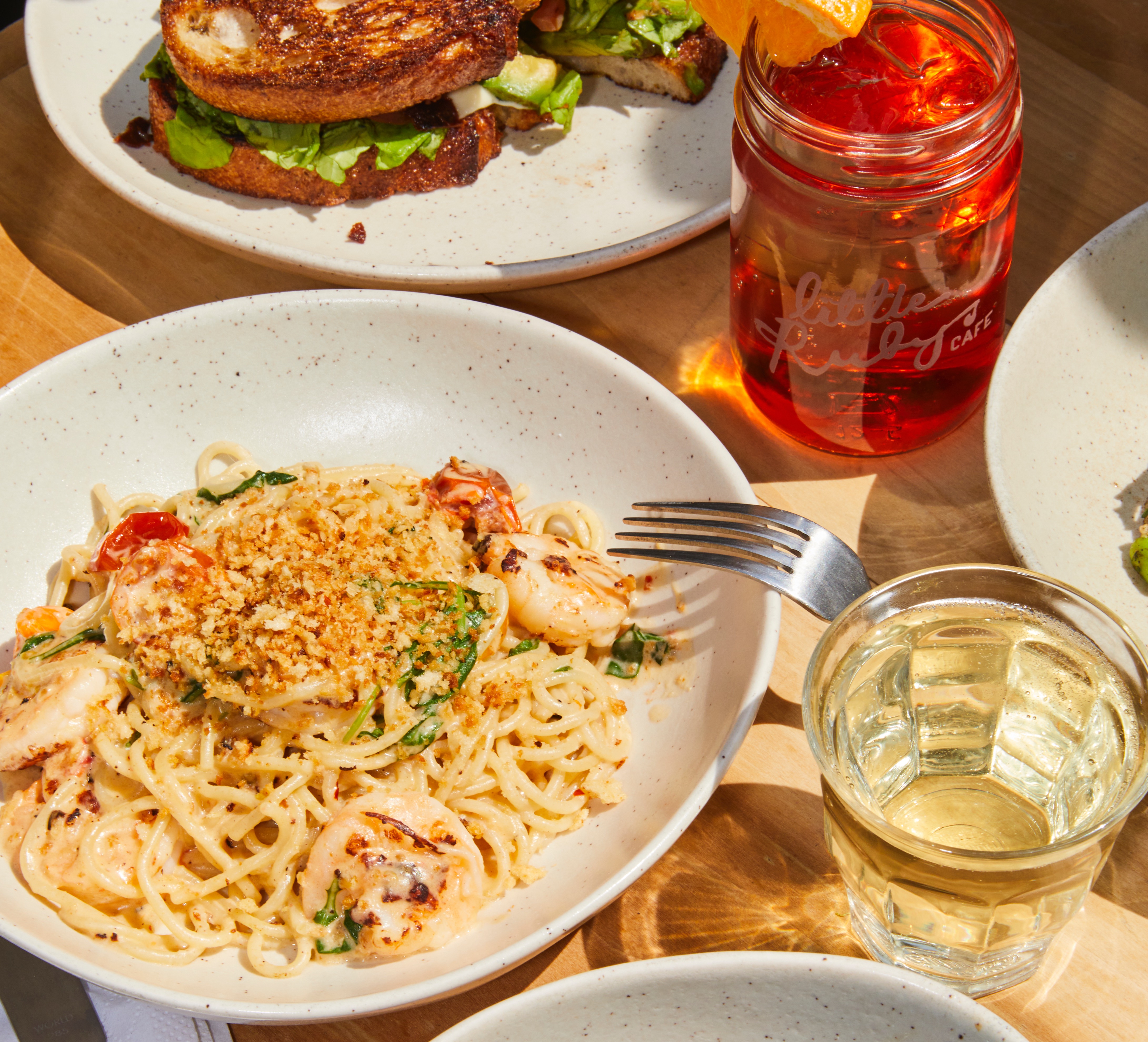 a plate of food on a table