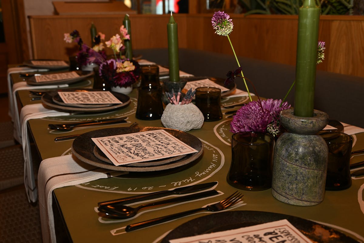 a vase of flowers on a table