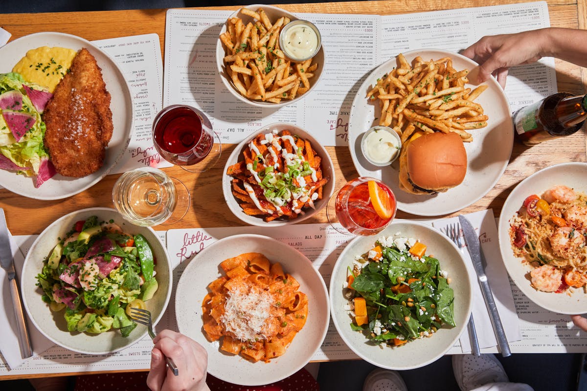 a table full of different types of food on a plate