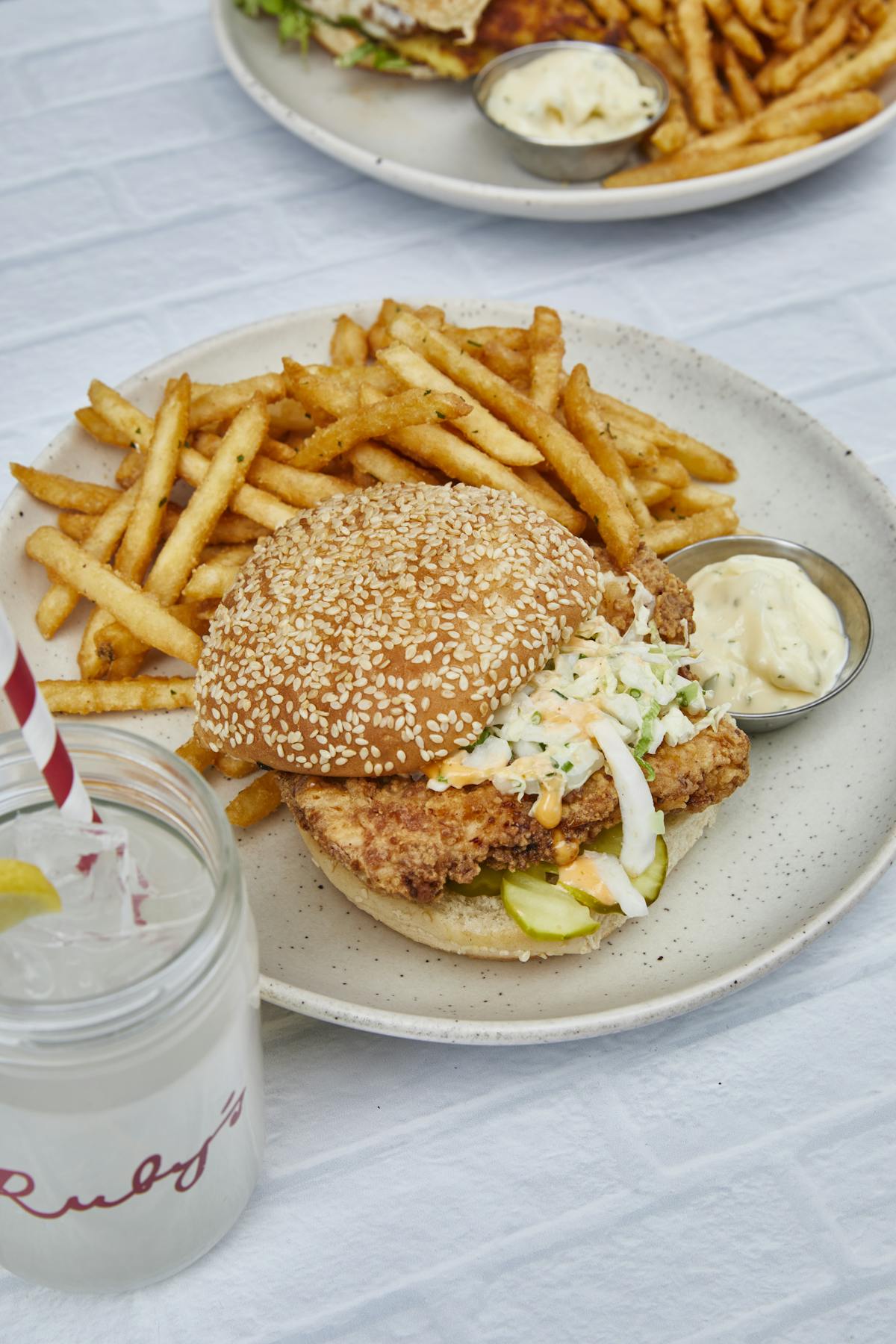 a plate of food on a table