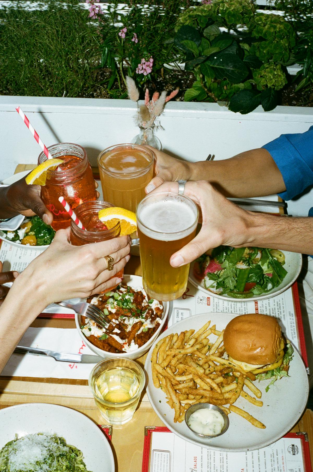 a plate of food on a table