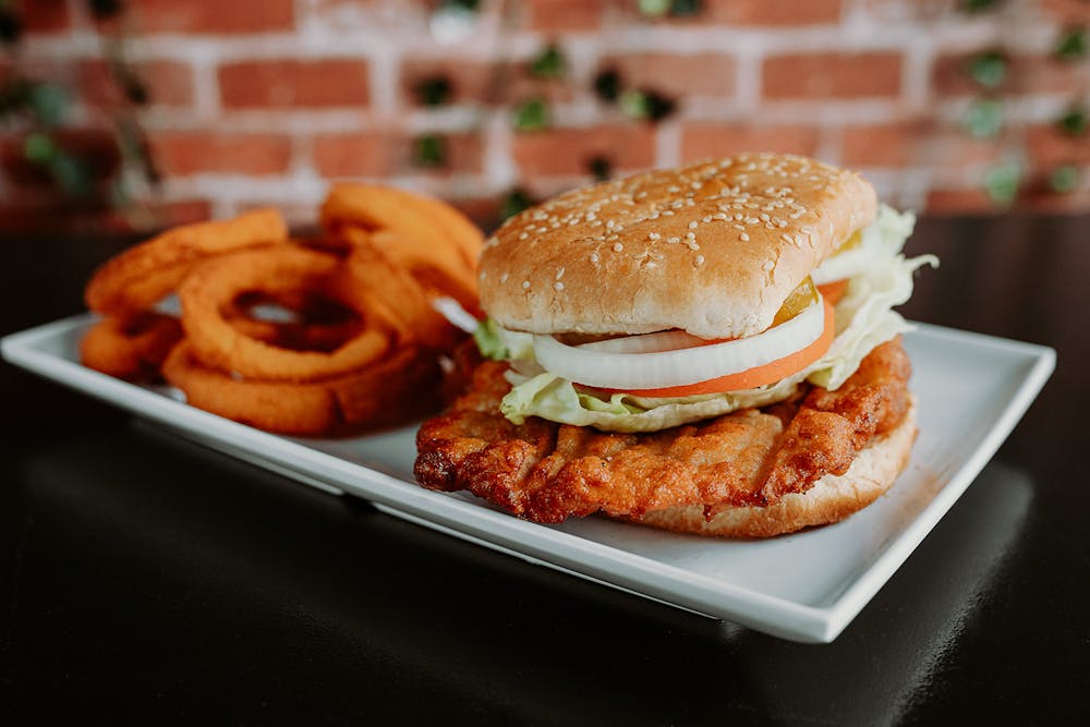 a close up of a sandwich on a plate