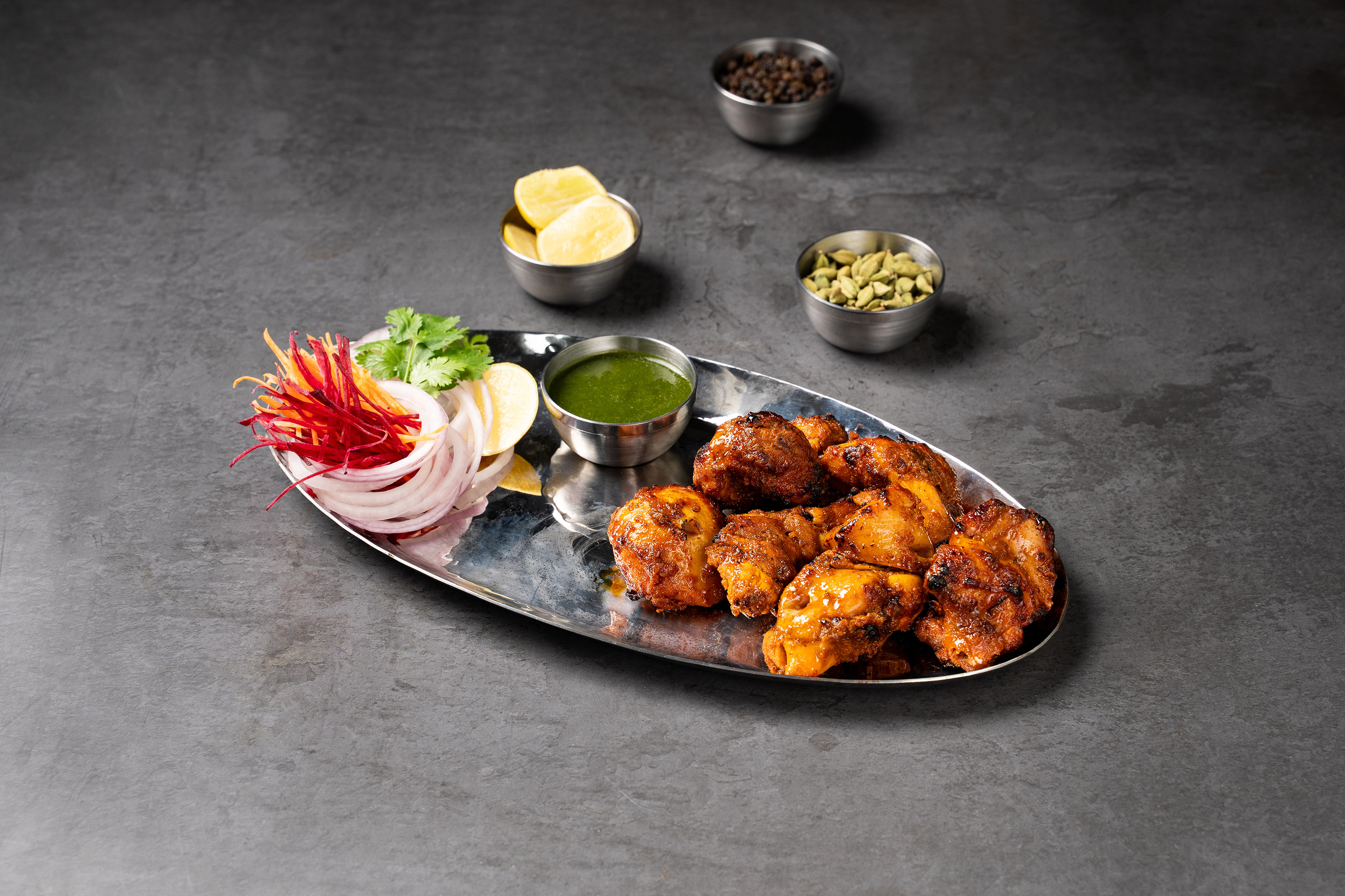 a close up of food on a plate