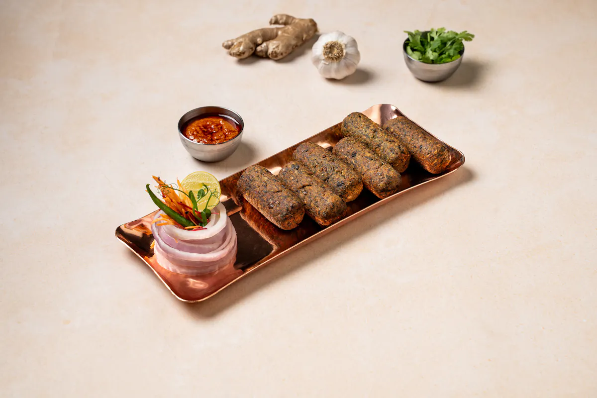 a close up of food on a plate