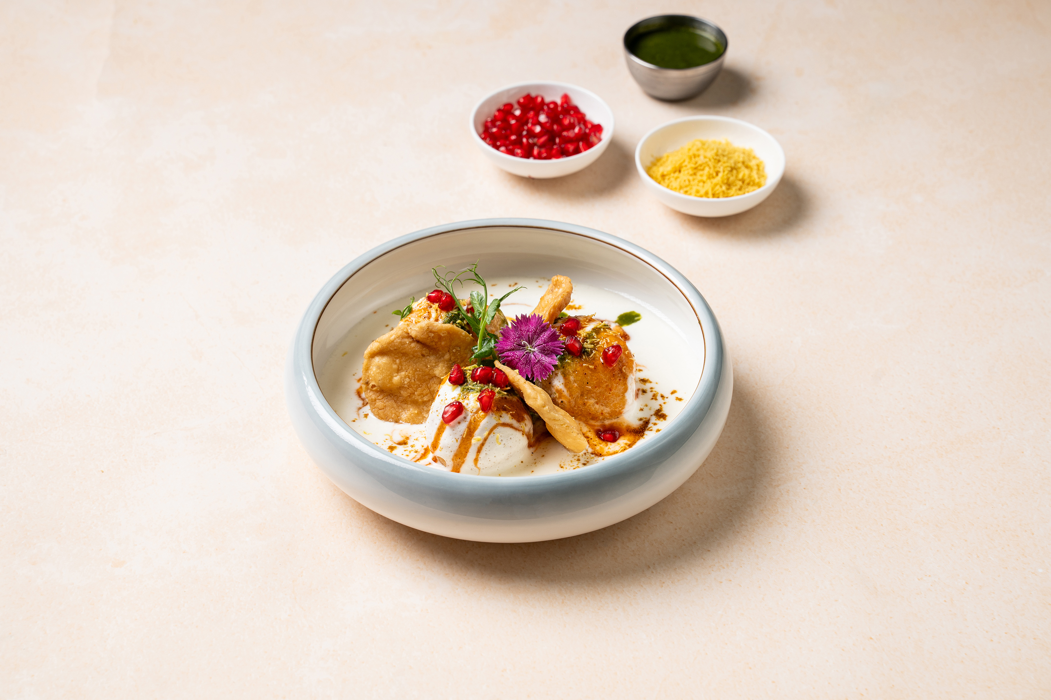 a close up of food on a plate