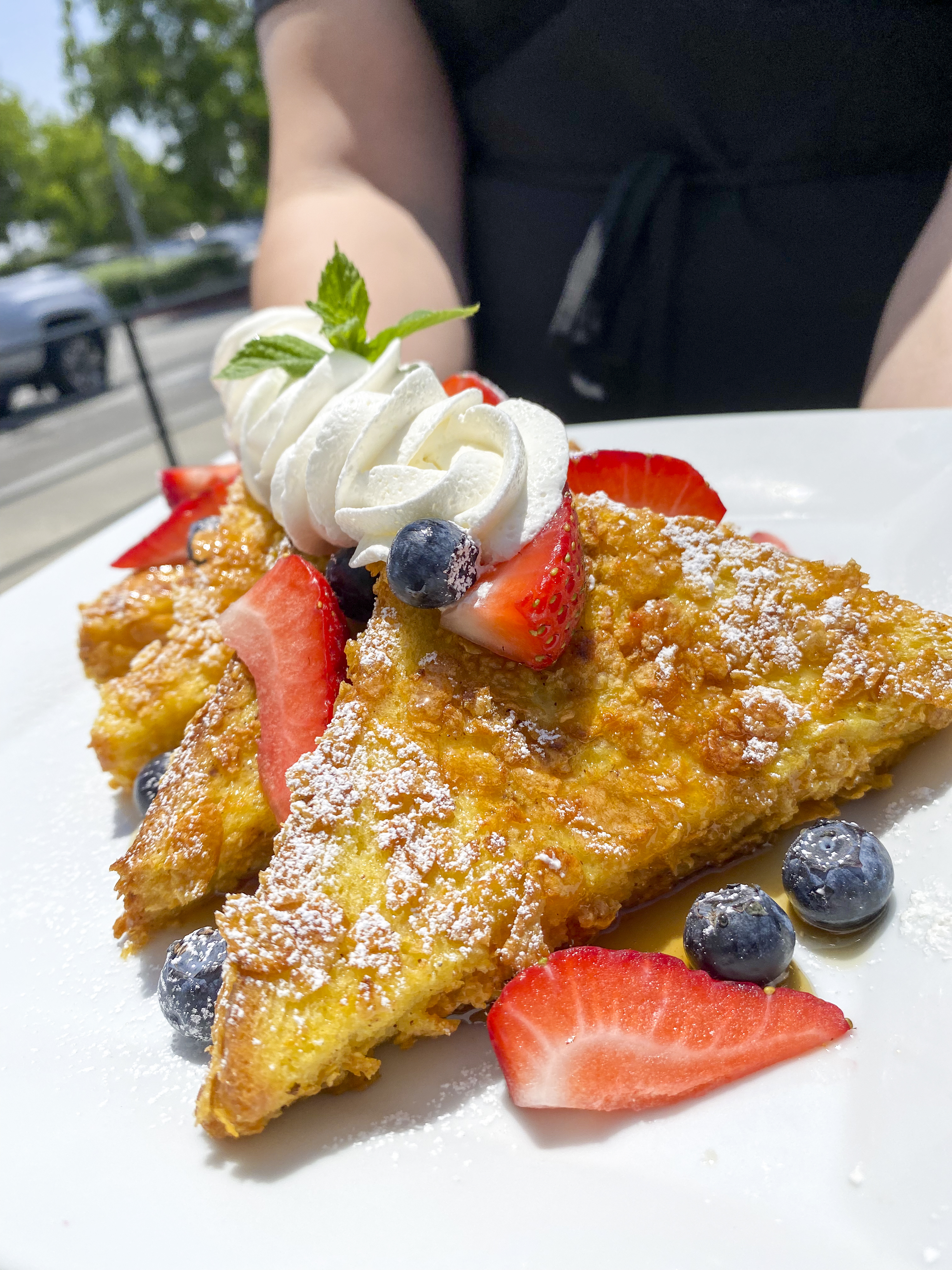 a closeup of food on a plate
