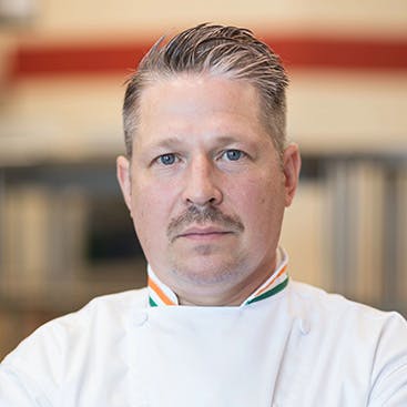 Photo of Chef-Instructor for Dinner Jesse Frederick at The Bocuse Restaurant at the Culinary Institute of America in Hyde Park, NY. Photo of Chef-Instructor for Dinner Jesse Frederick at The Bocuse Restaurant at the Culinary Institute of America in Hyde Park, NY.