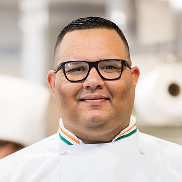 Shamil Velázquez ’14, Chef-Instructor—Dinner, at the Bocuse French Restaurant at the Culinary Institute of America in Hyde Park, NY.