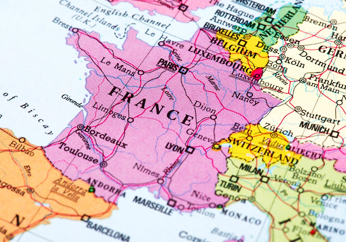 a map a french regions