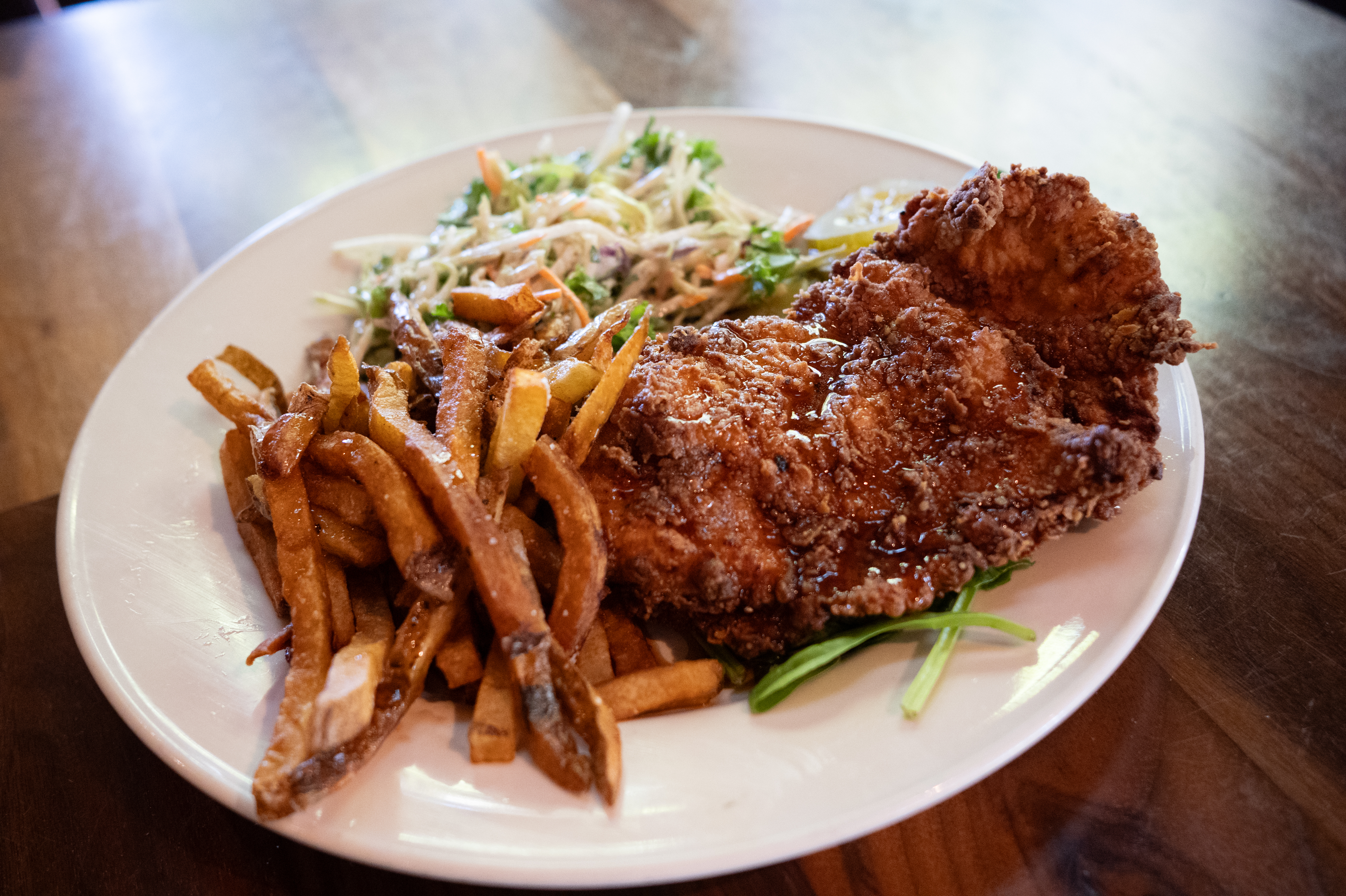 Fried chicken with homemade fries