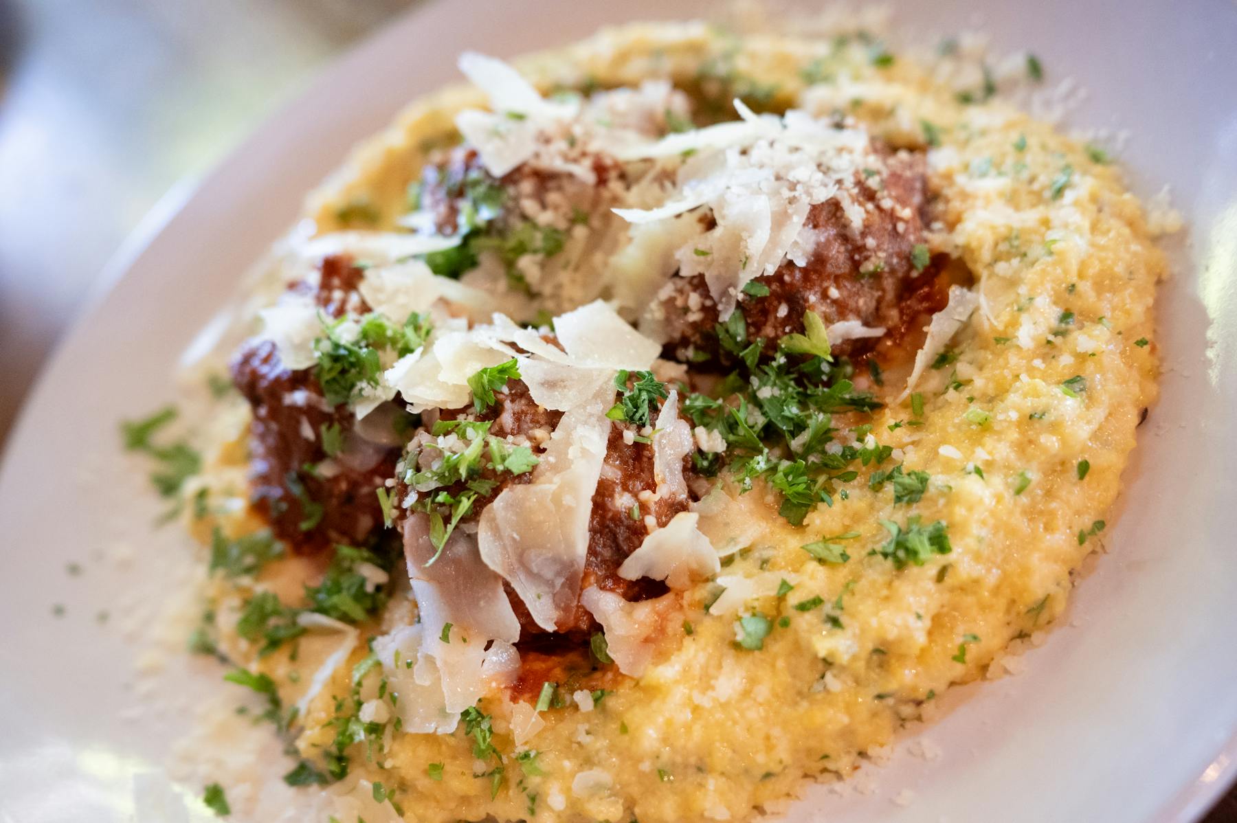 a close up of a plate of food