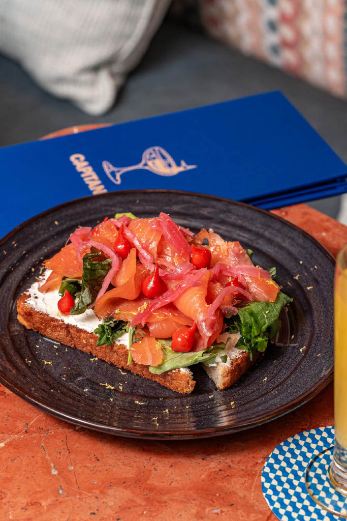 a plate of food on a table
