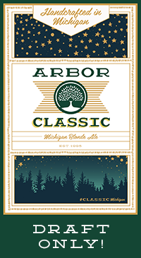a label with trees and stars
