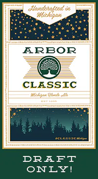 a label with trees and stars