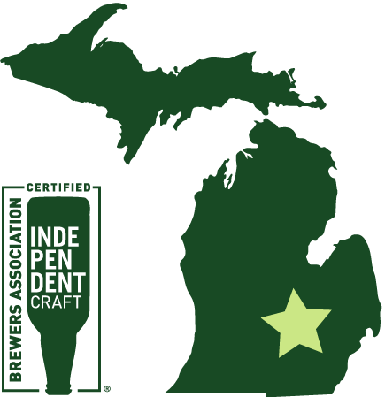 a green map with a star and a bottle