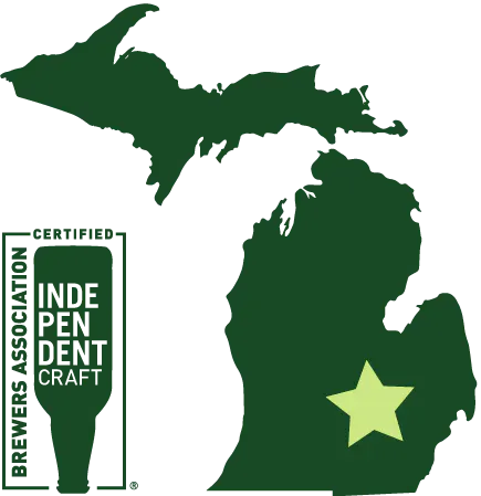 a green map with a star and a bottle
