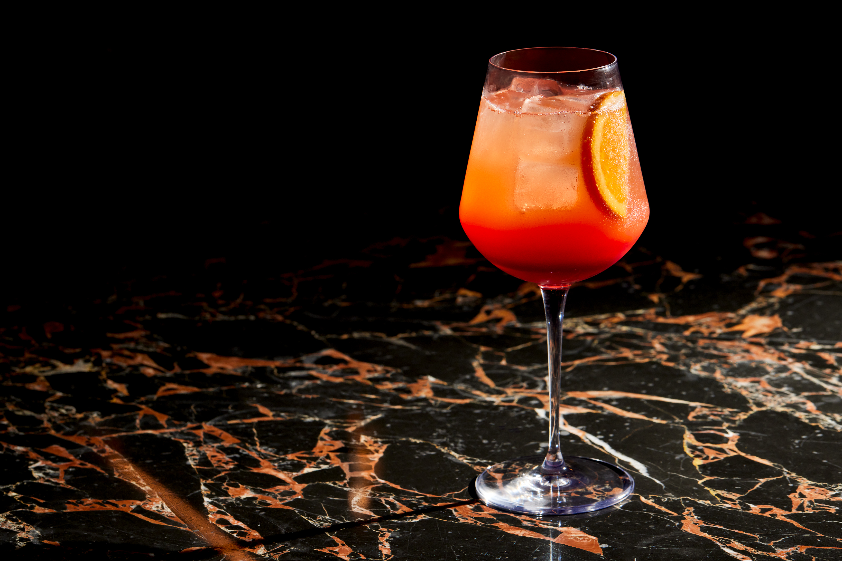 a close up of a wine glass