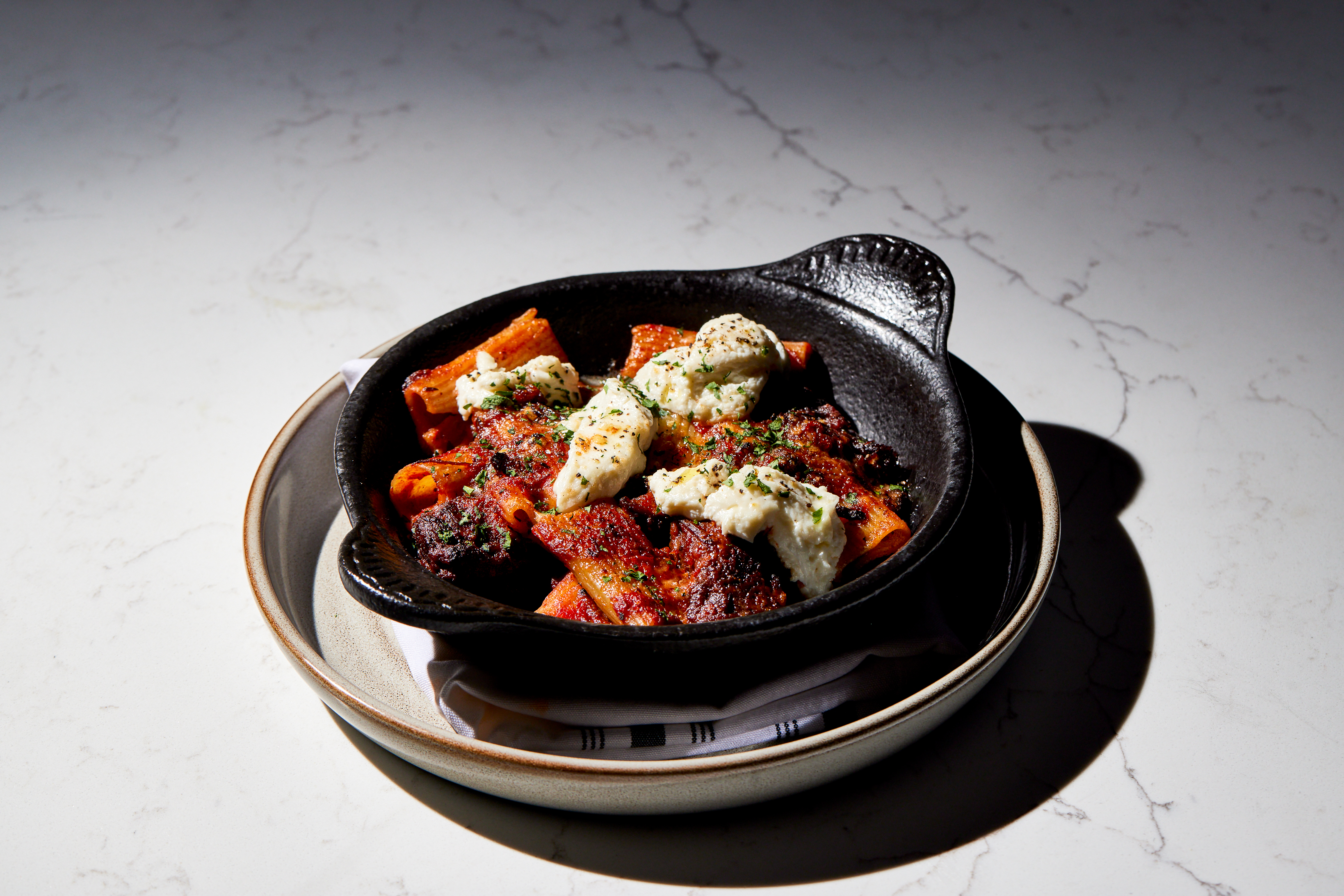 a pan of food on a plate