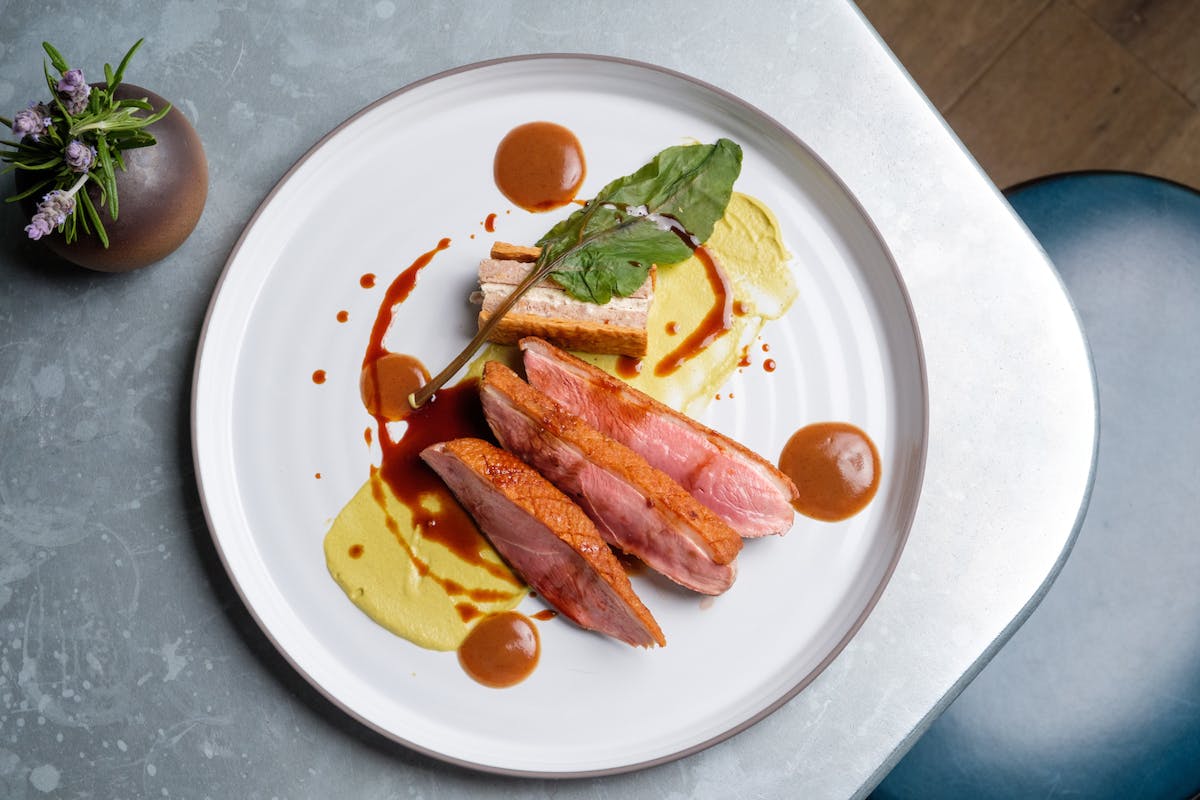 a plate of food on a table