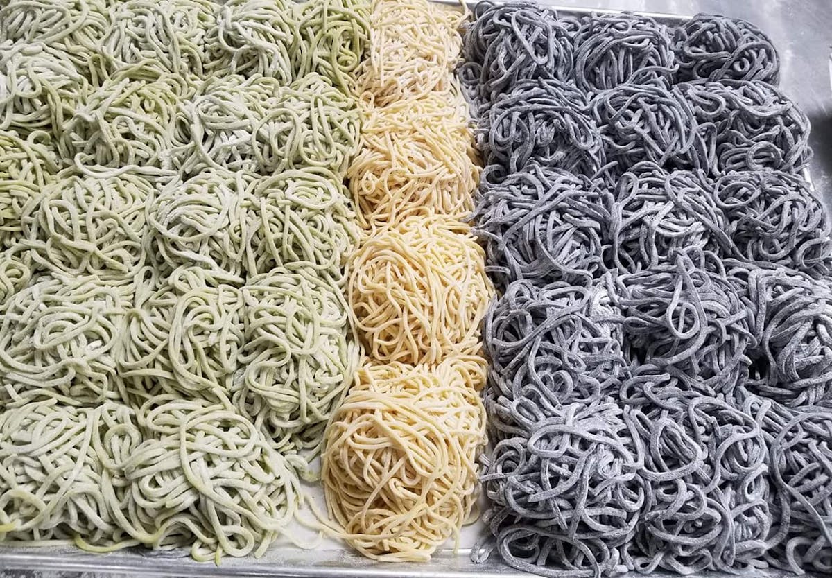 a pile of food
