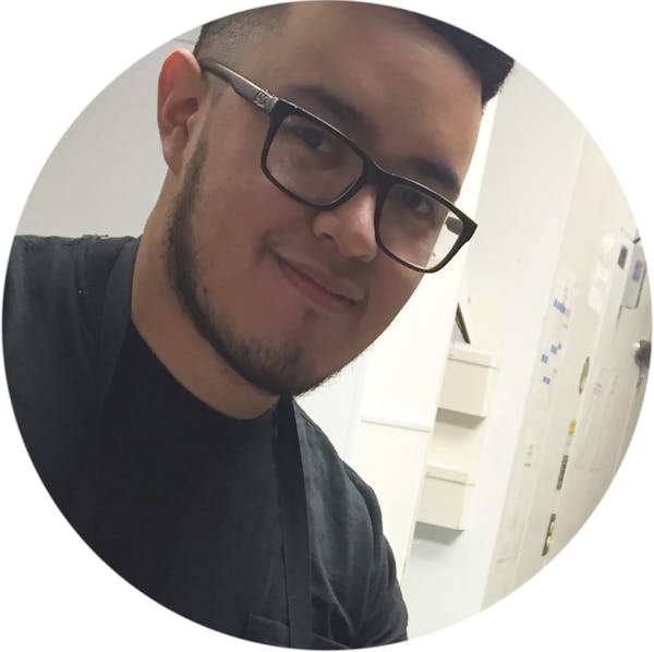 a man wearing glasses
