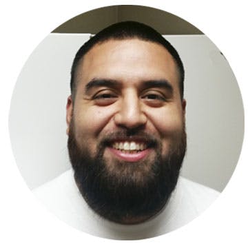 a man looking at the camera