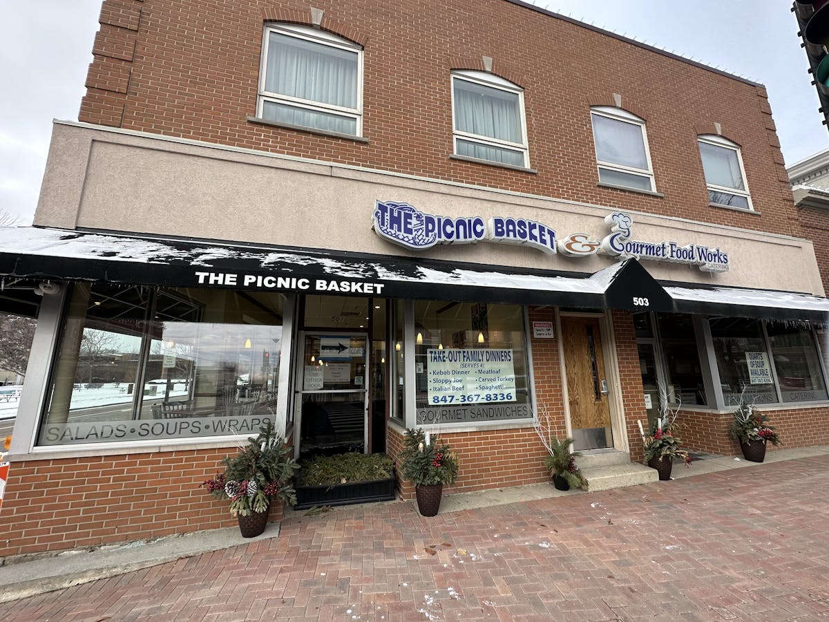 a store front of a brick building