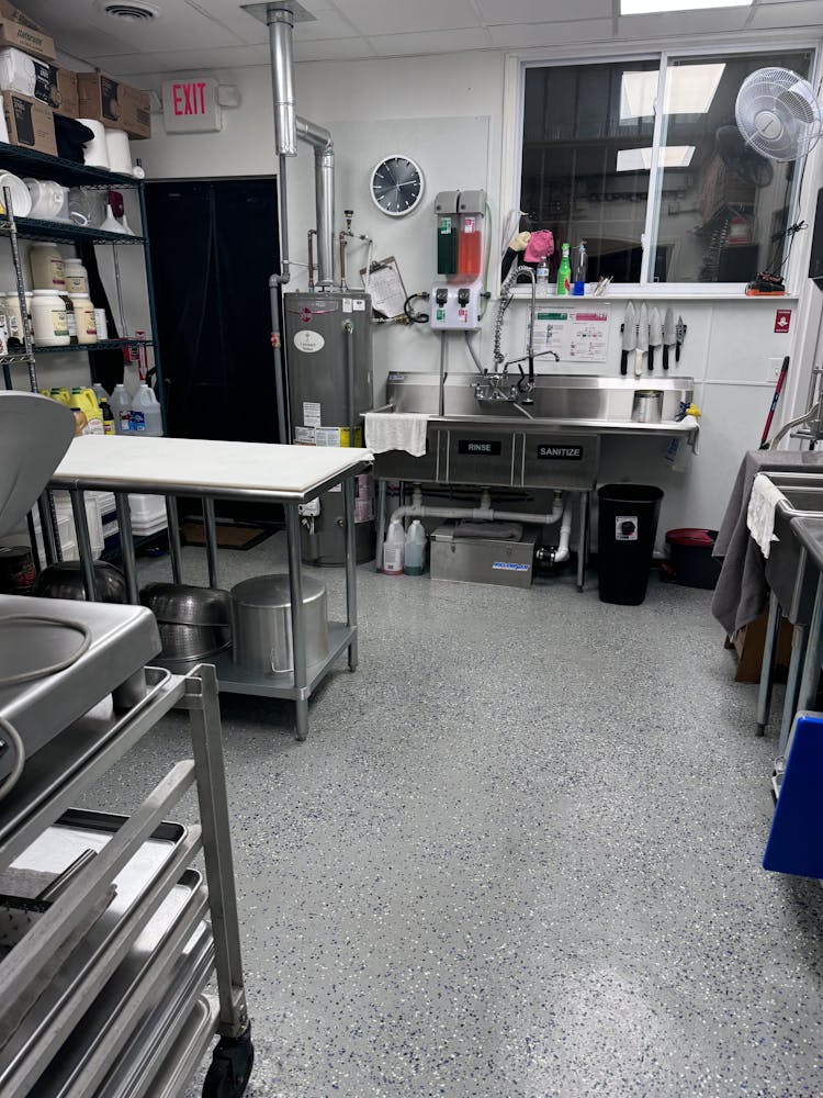 a truck is parked on the side of a building