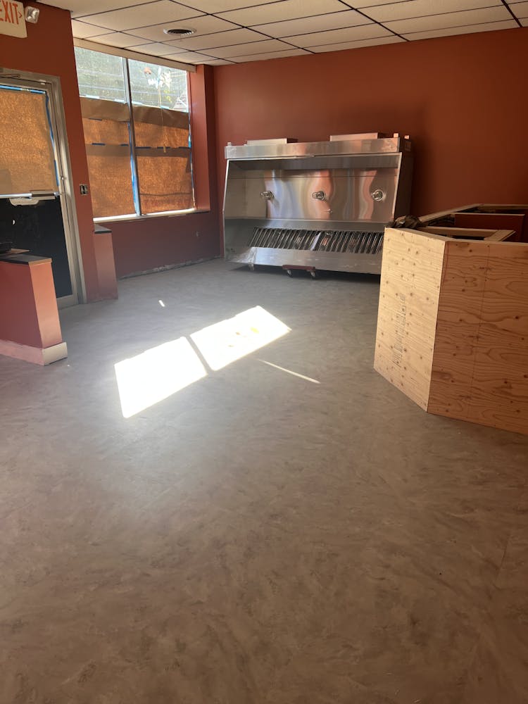 a room with a wooden floor