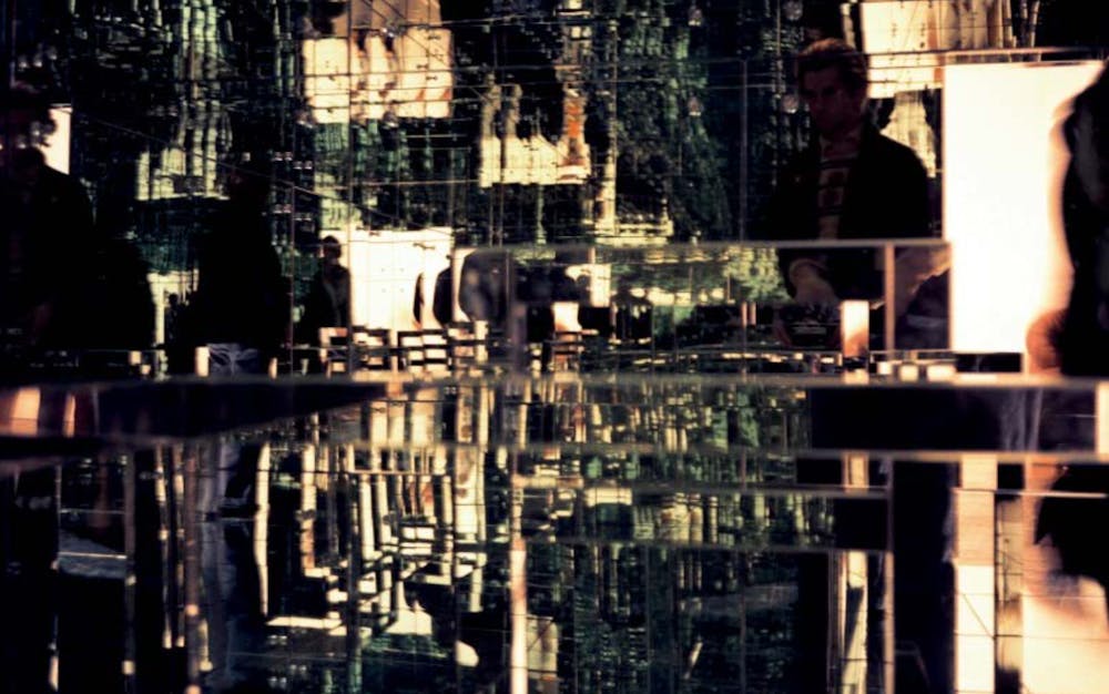 Peter Schlesinger | Self Portrait inside a Lucas Samaras sculpture at the Whitney Museum, NYC, 1972