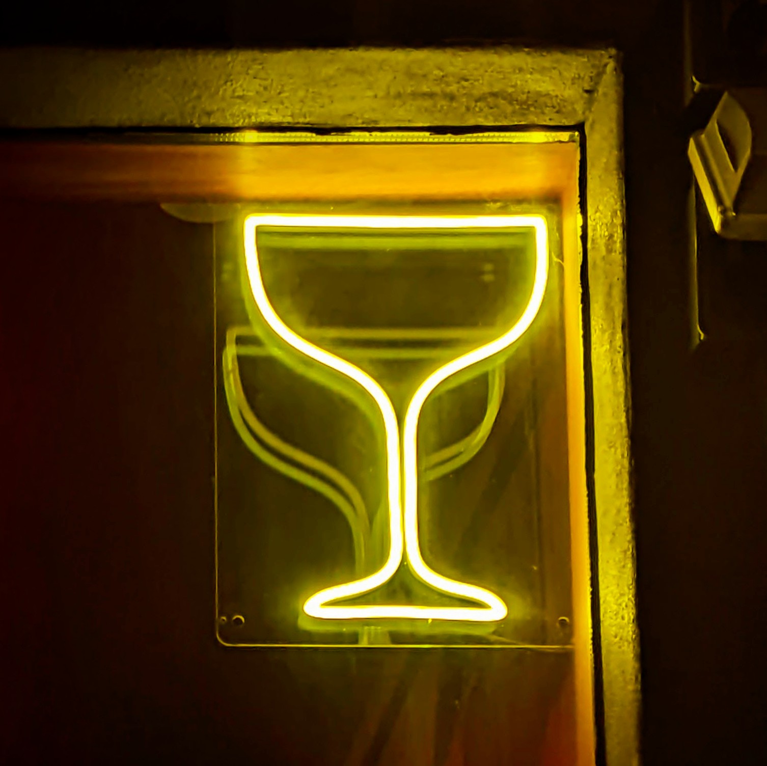 a decoration in a mirror