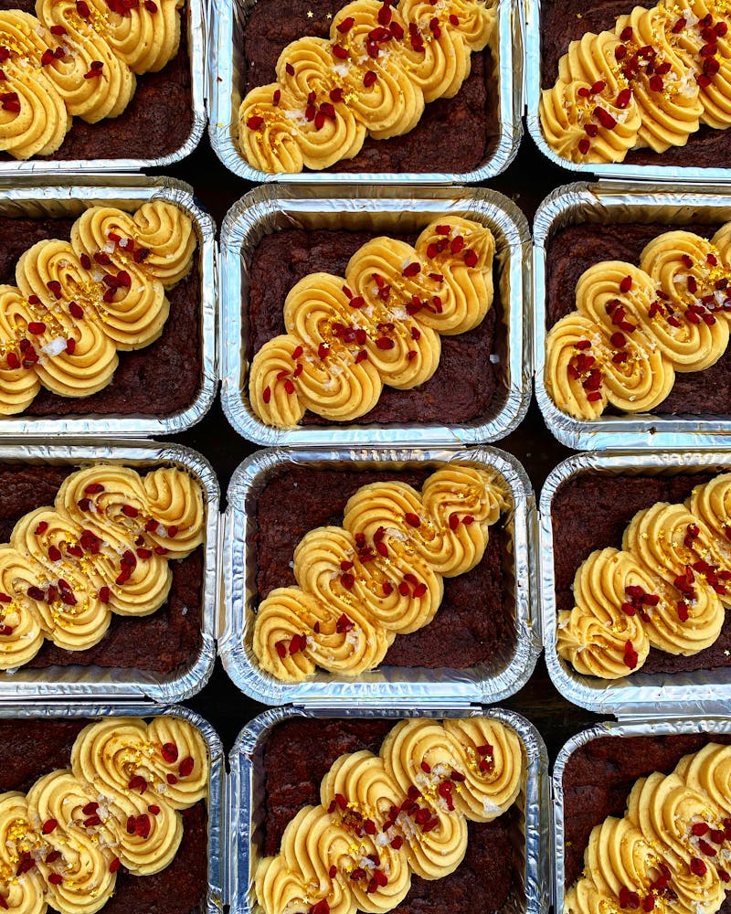 a bunch of food sitting on a table