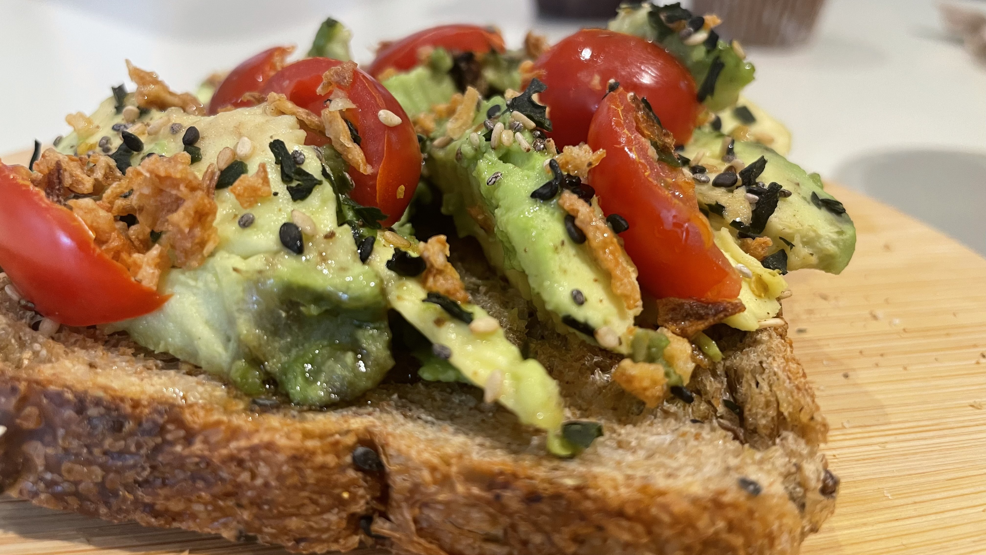 a close up of food