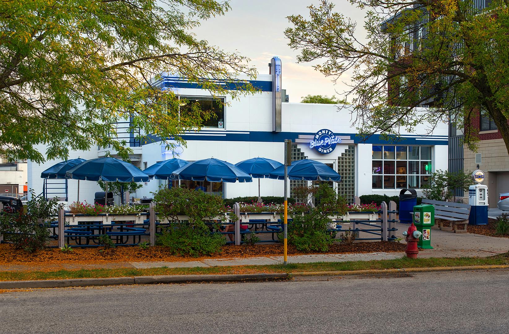 Monty's Blue Plate Diner, a retro gas station-turned diner in the heart of Madison's Atwood neighborhood