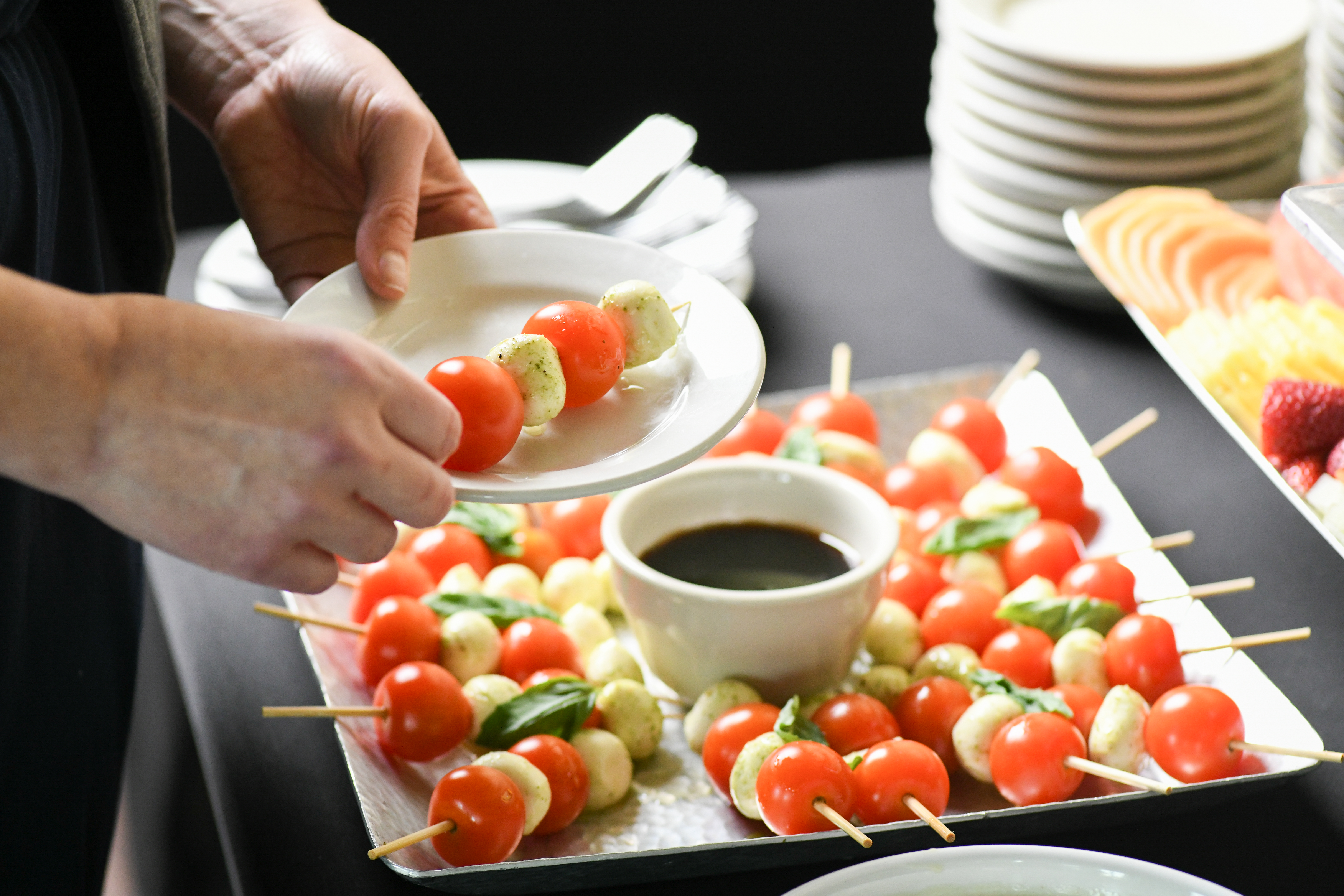 a tray of food on a table