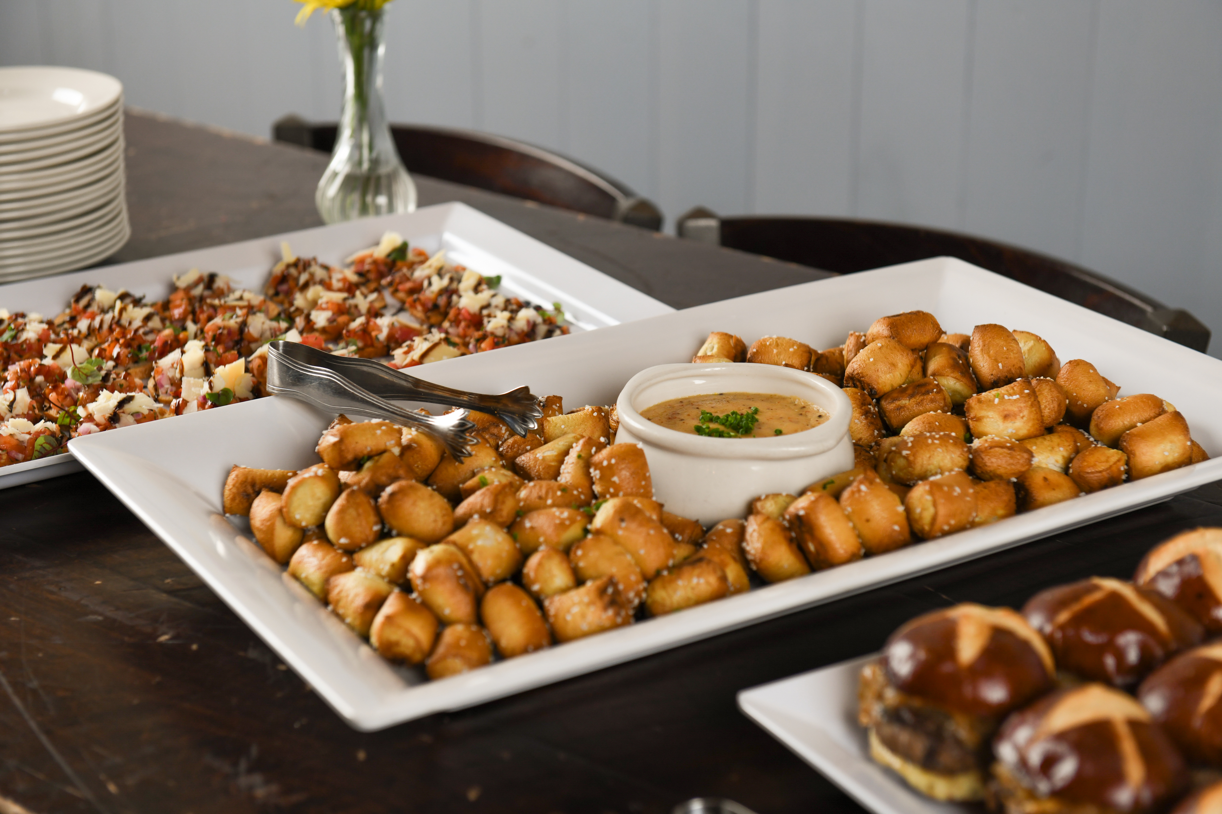 a bunch of food on a table