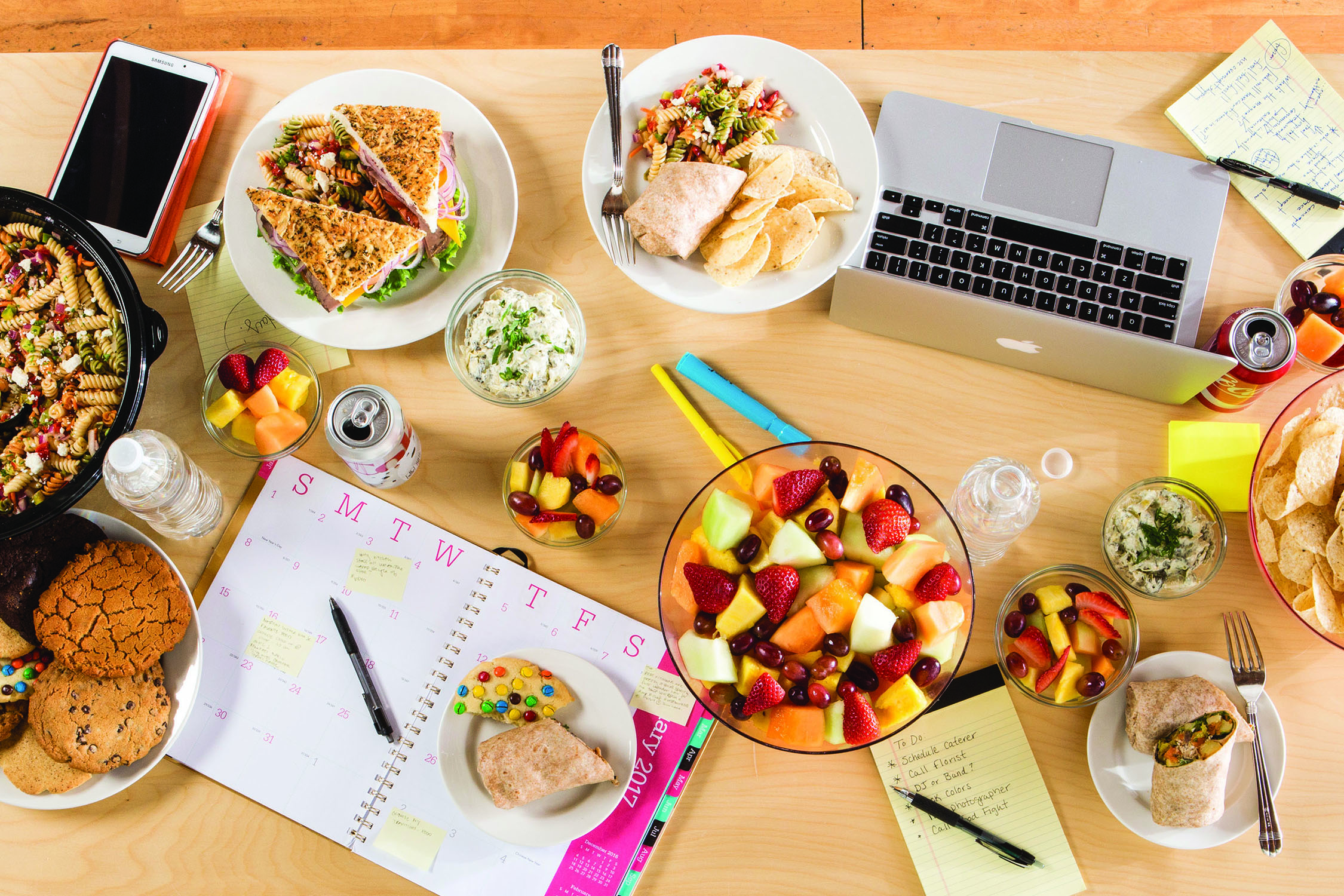a bunch of different types of food on a plate