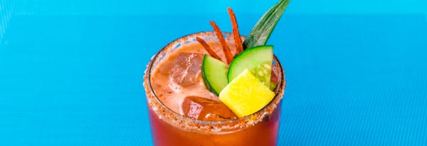 a close up of a drink on a table
