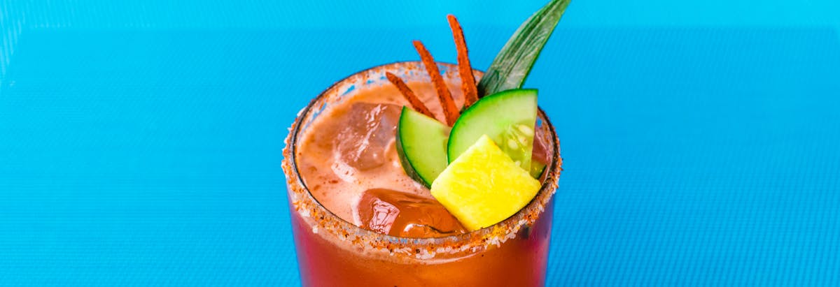 a close up of a drink on a table